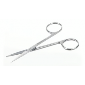 Microscope scissors stainless steel sharp/sharp L100mm straight