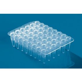 PCR 48-well plate, clear, standard profile, elevated rim