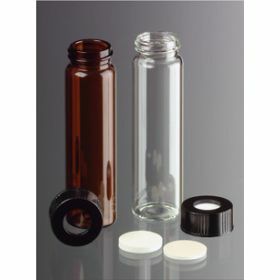 vials 40ml clear glass, screw thr.