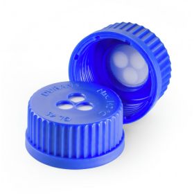 Membrane screw cap GL45 PP blue (PTFE seal)