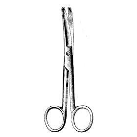 Dissecting scissors curve blunt/blunt inox 14cm