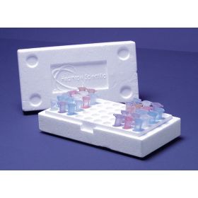 Styrofoam box +lid for 50 cups 1,5ml - 2ml