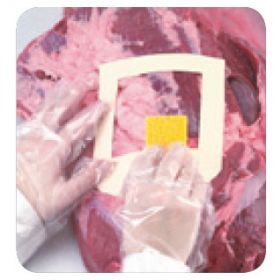 Meat sampling template, sterile