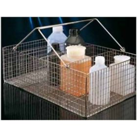 Inox basket,rectang.4 comp ,480x300x150mm,+ handle