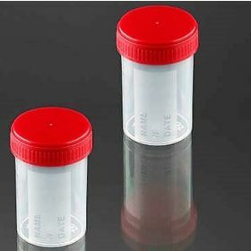 Container 60ml PP red screw cap