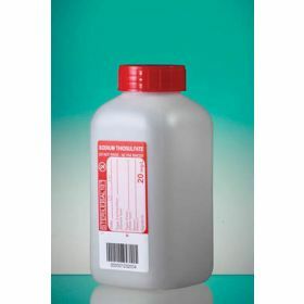 Bottle 500ml HDPE with sodium thiosulfate 20mg/l, sterile, leakproof screw cap