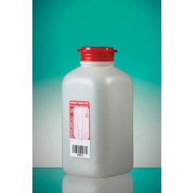 Bottle 500ml HDPE with sodium thiosulfate 20mg/l, sterile, tamper-evident hinged cap