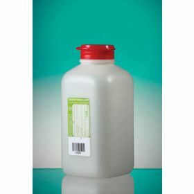 Bottle 500ml HDPE with sodium thiosulfate 120mg/l, sterile, tamper-evident hinged cap  