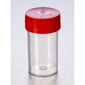 container TP35C 60ml PP red screw cap, sterile