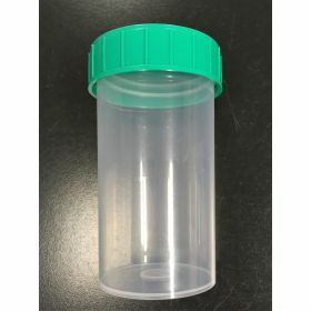 Container 180ml PP,  green screw cap, aseptic