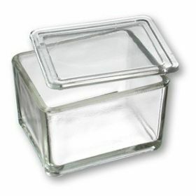 Heinz Herenz Staining glass box + lid 70x105x85mm