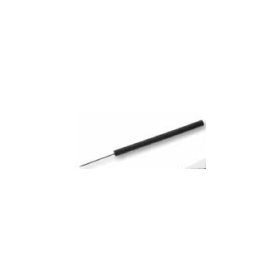 Dissection needle with plastic-handle black, pointed 