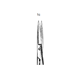 Dissection scissors stainless steel sharp/sharp 14cm straight