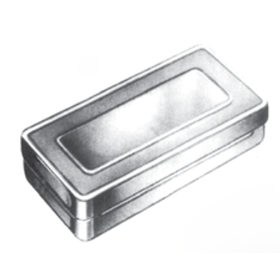 Instrument box for sterilisation with lid 200x100xH40mm