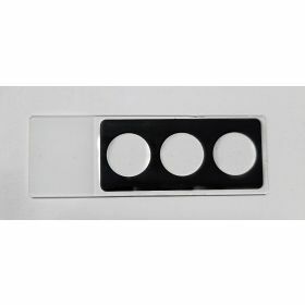 slide for diagnostics 3-well  14mm Black