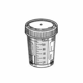 Container 120 ml PP with white screw cap 