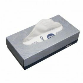 Facial tissue Kleenex 2-ply, white, 21.5 x 18.6cm