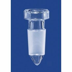Hollow stopper borosilicate glass pointed bottom NS 14/23