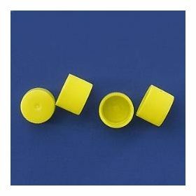 Screw cap yellow PE D 13 mm