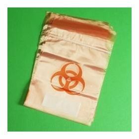 Specimen bag 150 mm x 230 mm red + biohazard logo