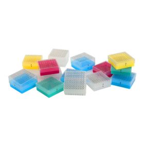 Cryobox in PP, alphanumeric, 9x9 holes, blue