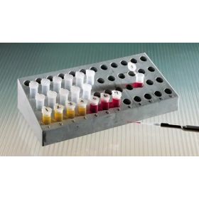 Microtube rack for 48 microtubes of 0.5 ml or 0,65 ml
