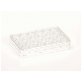 24-well plate, 1 ml, non-treated, flat, polystyrene + lid sterile /1