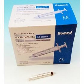 syringe Romed 3ml 3-parts luer exc.