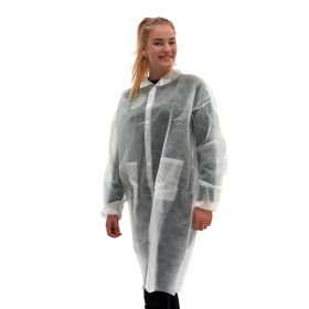 Disposable lab coat non-woven L