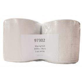 Cleaning roll MAXI white 2 ply 350mx20cm