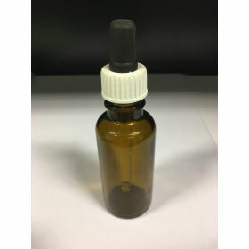 Dropper bottle 30ml - amber glass-with dropper cap
