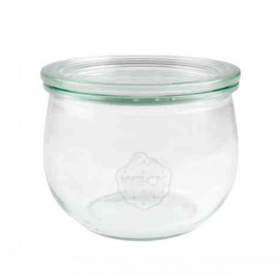 Sterilisation jar 580ml D100mm glass + lid w/o clamp