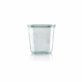 Glass jar straight form WECK 580ml d100mm + lid without clips