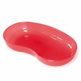 Kidney-formed bowl PP red -multi use-autoclavable