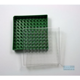 Eppi cryobox PC 10x10pl. 133x133xH52mm green