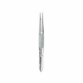 Forceps straight inox 130mm sharp point