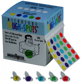 ROLL:5000 tough spots labels D9,5mm - assort