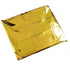 Emergency blanket for adults 210x160cm gold/silver