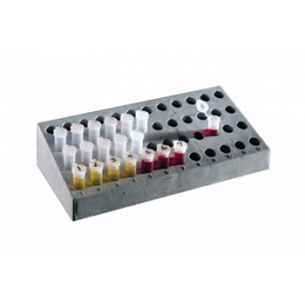 Microtube rack for 48 x 1,5/2 ml microtubes - sloping - PP