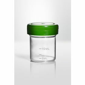 Container 20ml - PP - sterile - green screw cap