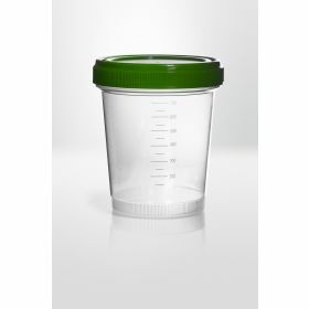 container 800ml - PP - not assembled green screw cap