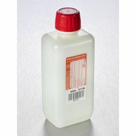 Bottle 250ml HDPE rectangular with sodium thiosulfate 20mg/l, sterile/1, shaped seal screw cap