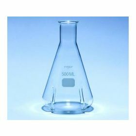 Baffled erlenmeyer 1000ml glass, straight neck