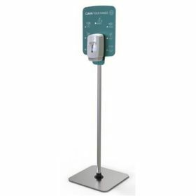 Hand disinfection pole with sensor 1000 ml white
