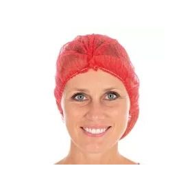 Hair cover ECO clipclap D50mm non-woven - red