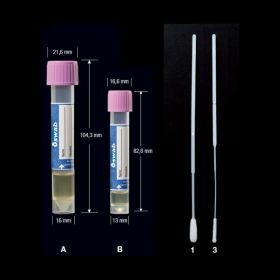 Delta-swab Virus 3 ml flocked nasopharyngeal swab 80 mm - D 13 mm