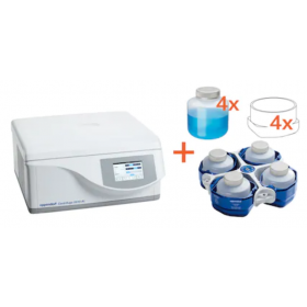 Eppendorf GLP Pack Centrifuge 5910 Ri Touch, refrigerated with rotor S-4xUniversal + universal buckets and 1L adapters (4x) and Eppendorf 1L bottles (4x)
