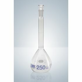 Volumetric flask (A) DURAN -10L -blue gradation- glass stopper