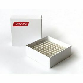 Cryobox Clearline white- 81 tubes- 133x133x50mm