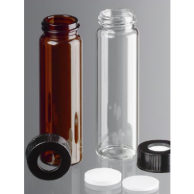 vials 40ml  (27x95mm) amber glas schroefdr 24-400